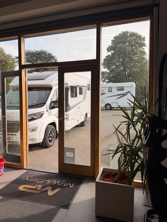 Motorhomes in for remaps, seen from the Mallory Performance reception