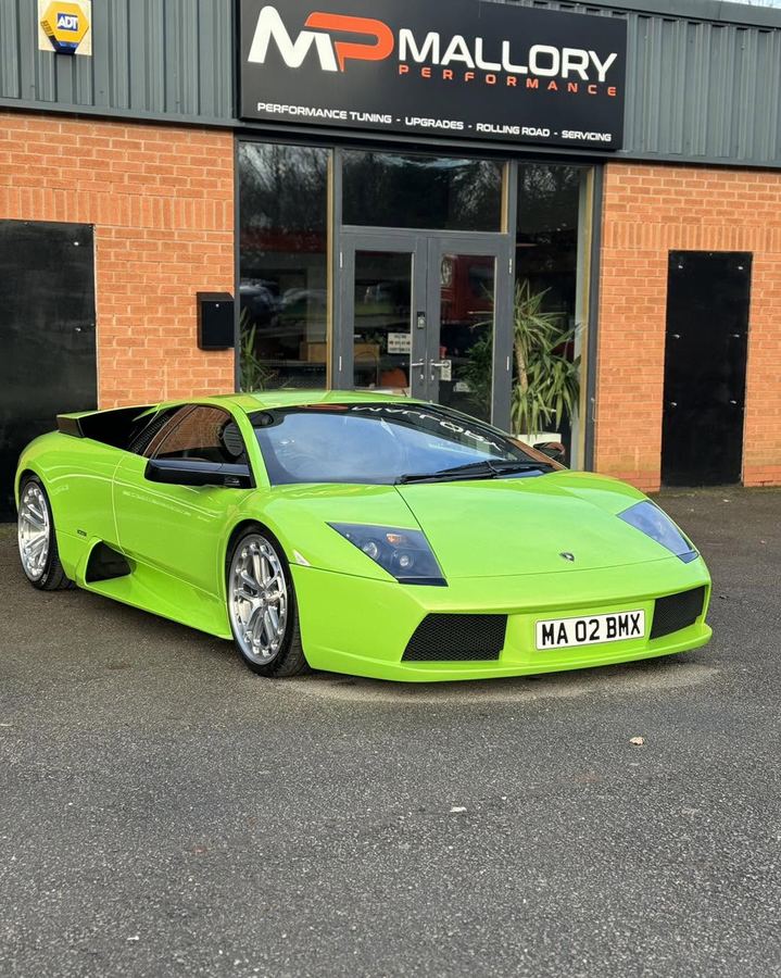 Lamborghini Murciélago outside the workshop